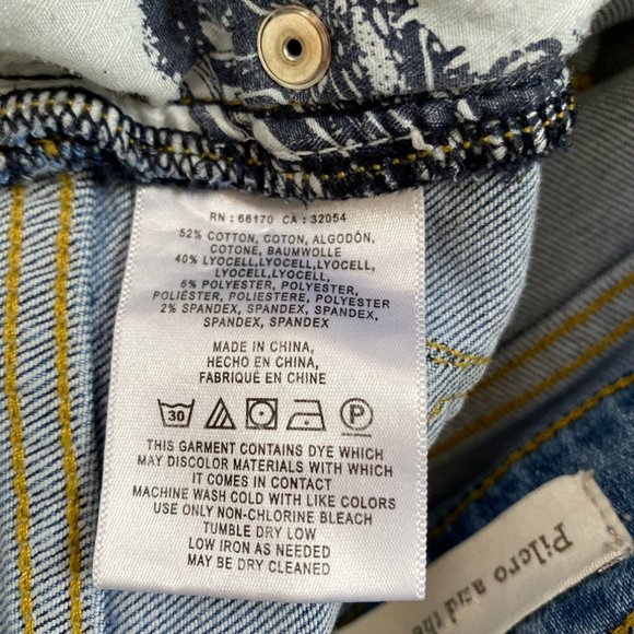 Anthropologie Jeans Pilcro And The Letterpress Distressed Raw Hem Cropped Size 4 - Picture 5 of 14